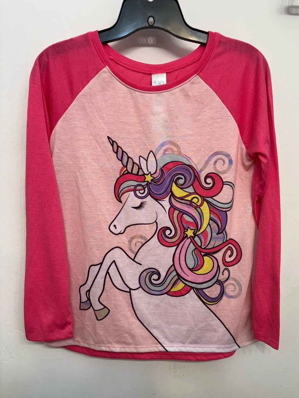 The Children's Place Pink Unicorn Oversized Long Sleeve PJ Top Girls XXL 16 NWT